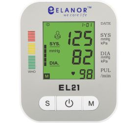 Elanor EL21 ELANOR Fully Automatic Digital Blood Pressure Monitor with advance Technology | BP Check Machine | Digital BP Apparatus EL21 White Bp Monitor White image